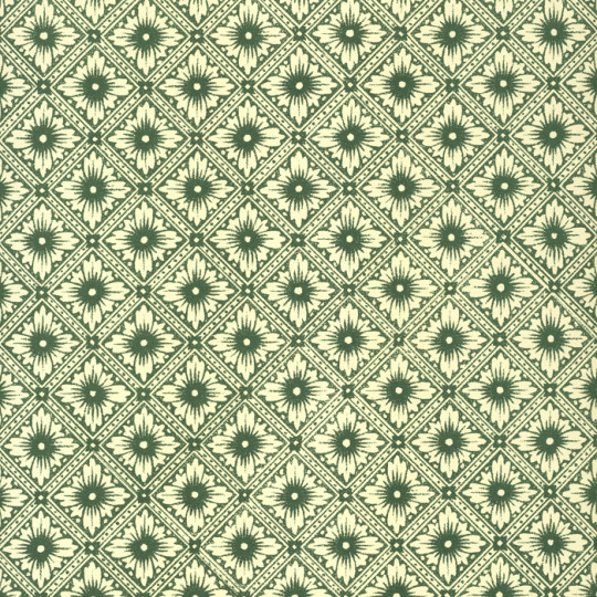 Green Star Flower Print Italian Paper ~ Carta Varese Italy